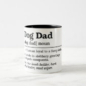 Funny Dog Vater Zweifarbige Tasse (Mittel)