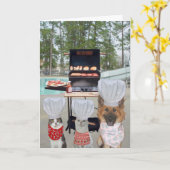 Funny Dog Vatertag Card Karte (Gelbe Blume)