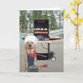 Funny Dog Vatertag Karte (Gelbe Blume)