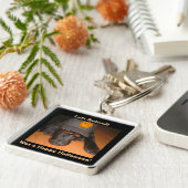 Funny Dog Verlassen hinter diesem Halloween Schlüsselanhänger (Seite)