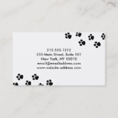 Funny Dog Walker Business Card Treuekarte (Rückseite)