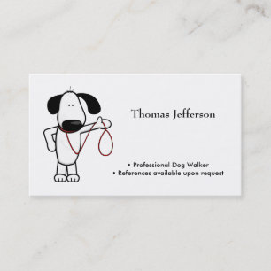 Funny Dog Walker Business Card Treuekarte