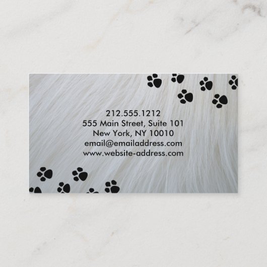 Funny Dog Walker Business Card Treuekarte (Rückseite)