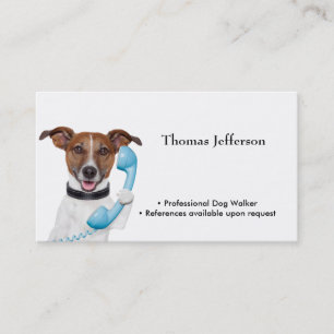 Funny Dog Walker Business Card Treuekarte