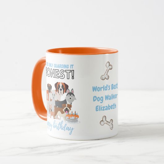 Funny Dog Walker, Trainer, Foster Dog Mama Geburts Tasse (Vorderseite Links)