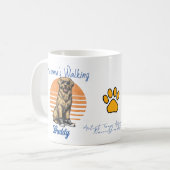 Funny Dog Walking Buddy Sonnenbrille personalisier Kaffeetasse (Vorderseite Links)