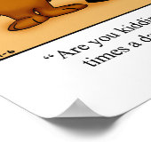 Funny Dog Walking Spaß Poster Geschenk (Ecke)