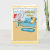 Funny Dog Wants Waffles on Couch Birthday Card Karte (Vorderseite)