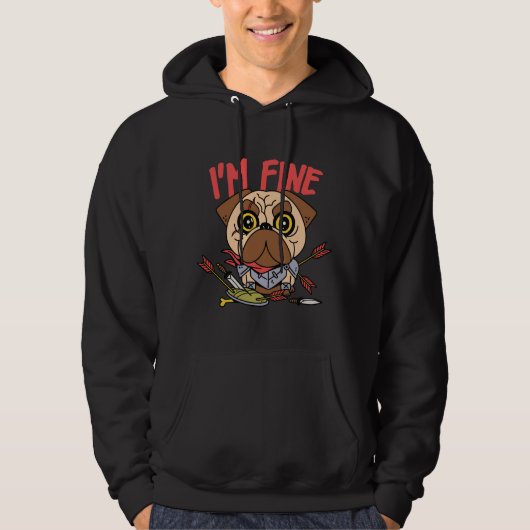 Funny Dog Warrior Hoodie (Vorderseite)