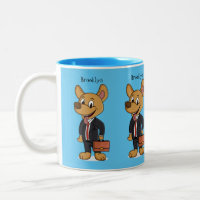 Funny dog wearing business suit cartoon