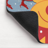 Funny Dog Wearing Christmas Deer Anzug Mousepad (Ecke)