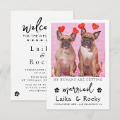 Funny Dog Wedding Invitation Save The Date (Vorne/Hinten)