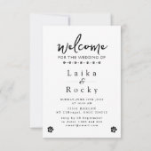 Funny Dog Wedding Invitation Save The Date (Rückseite)