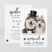 Funny Dog Wedding Invitation Save The Date (Vorne/Hinten)