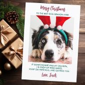 Funny Dog Weihnachten Großeltern Custom Pet Foto