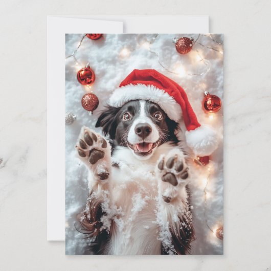 Funny Dog Weihnachtskarten Feiertagskarte (Vorderseite)