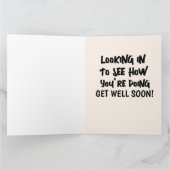 FUNNY DOG WERDEN BALD GUT Grußkarten Karte (Innenseite)