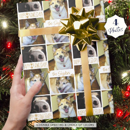 Funny Dog YAPPY PAWLIDAYS 4 Foto Personalisiert Geschenkpapier