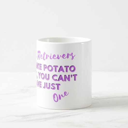 Funny Dog Zitat: Golden sind wie Kartoffelchips Kaffeetasse (Mittel)