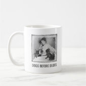 Funny Dog Zitat Vintag Art Spaß Kaffeetasse (Links)