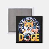 Funny Doge Crypto Meme Department of Government Ef Magnet (Vorderseite/Rückseite)