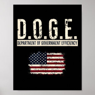 Funny Doge Department of Government Efficiency Poster