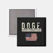 Funny Doge Department Of Government Efficiency Tee Magnet (Vorderseite/Rückseite)