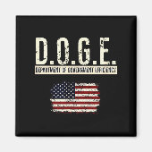 Funny Doge Department Of Government Efficiency Tee Magnet (Vorne)