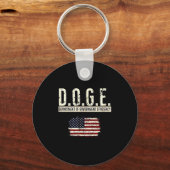 Funny Doge Department Of Government Efficiency Tee Schlüsselanhänger (Vorderseite)