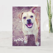 Funny Doggie Vatertag Grußkarte Karte (Vorderseite)