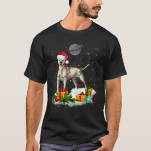 Funny Dogo Argentino Hund Weihnachtslicht Santa Ha T-Shirt