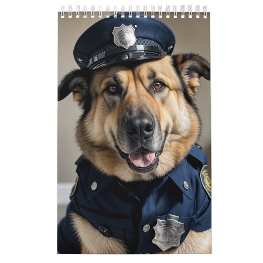 Funny Dogs als Polizei verkleidet Kalender (Titelbild)