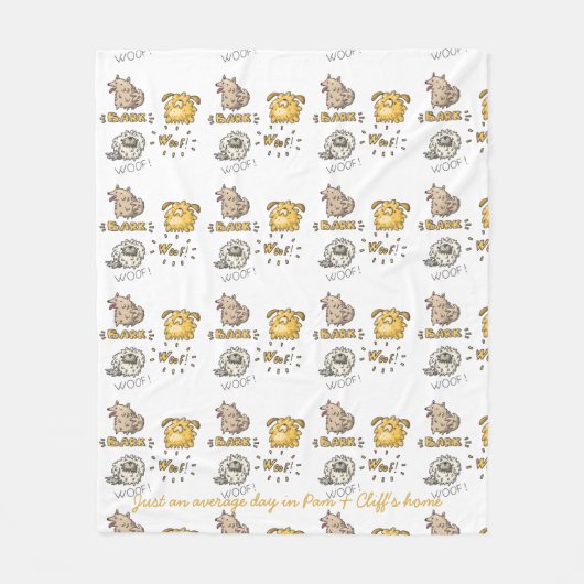 Funny Dogs Barking für den Besitzer mit lauten Hun Fleecedecke (Vorderseite)