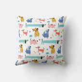 Funny Dogs Birth Stats Kissen (Rückseite)