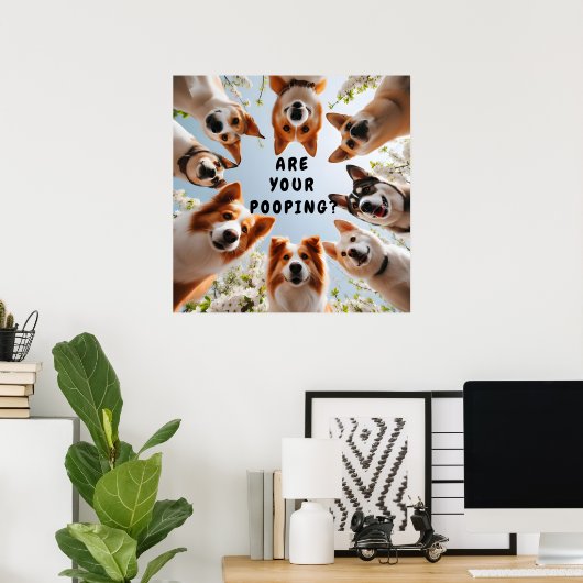 Funny Dogs Breads Badezimmer Hillarious Wall Art Poster (Heimbüro)