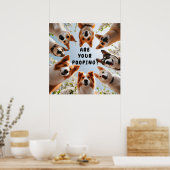 Funny Dogs Breads Badezimmer Hillarious Wall Art Poster (Küche)