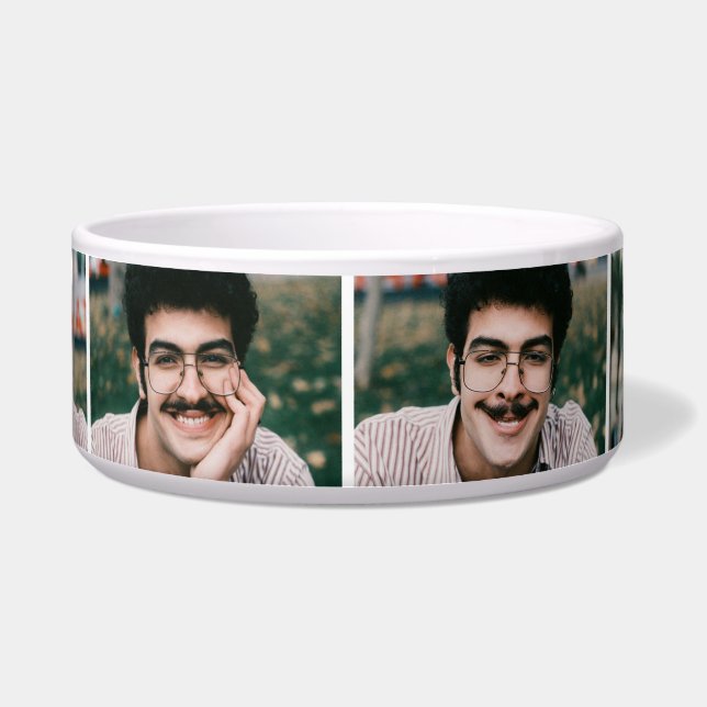 Funny Dogs Cats Dad & Mom 6 Photos Create Your Own Napf (Vorderseite)