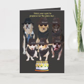 Funny Dogs Fire Hazard Birthday Karte (Vorderseite)