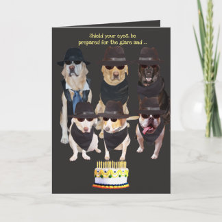 Funny Dogs Fire Hazard Birthday Karte
