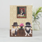 Funny Dogs Flat Greeting Card (Just front & back) Karte (Stehend Vorderseite)