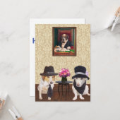 Funny Dogs Flat Greeting Card (Just front & back) Karte (Vorderseite/Rückseite Beispiel)
