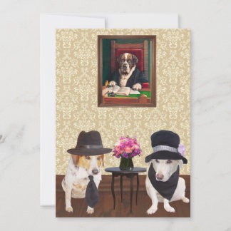 Funny Dogs Flat Greeting Card (Just front & back) Karte