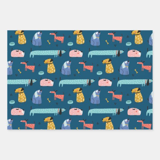 Funny Dogs Geschenkpapier Set (Vorderseite 2)