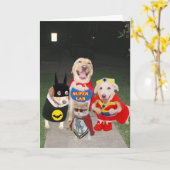 Funny Dogs Halloween Karte (Gelbe Blume)