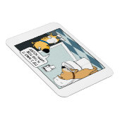 Funny Dogs Happy Hour at Toilet Bowl Magnet (Rechte Seite)