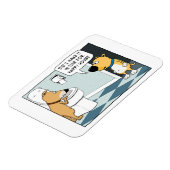 Funny Dogs Happy Hour at Toilet Bowl Magnet (Linke Seite)