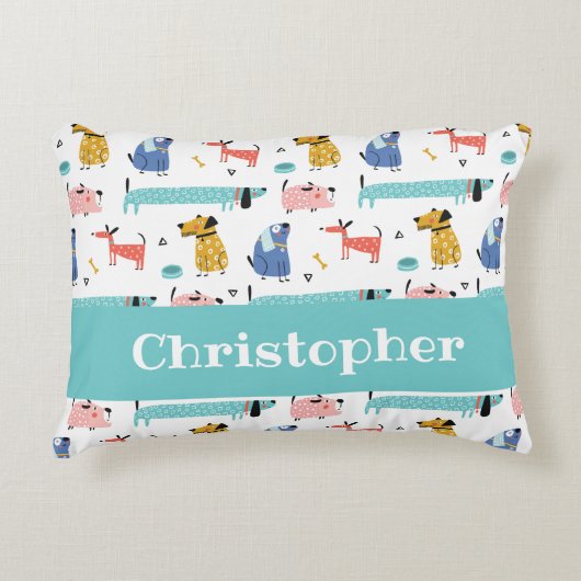 Funny Dogs Kids Dekokissen (Vorderseite)