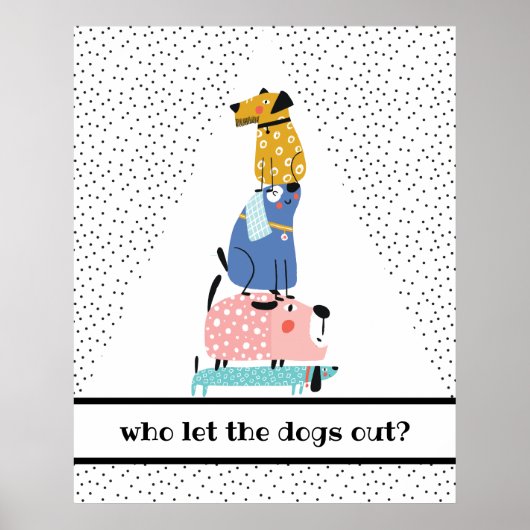 Funny Dogs Kids Poster (Vorne)