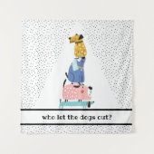 Funny Dogs Kids  Wandteppich (Vorderseite)