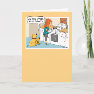 Funny Dogs Liebe Bacon Geburtstagskarte Karte